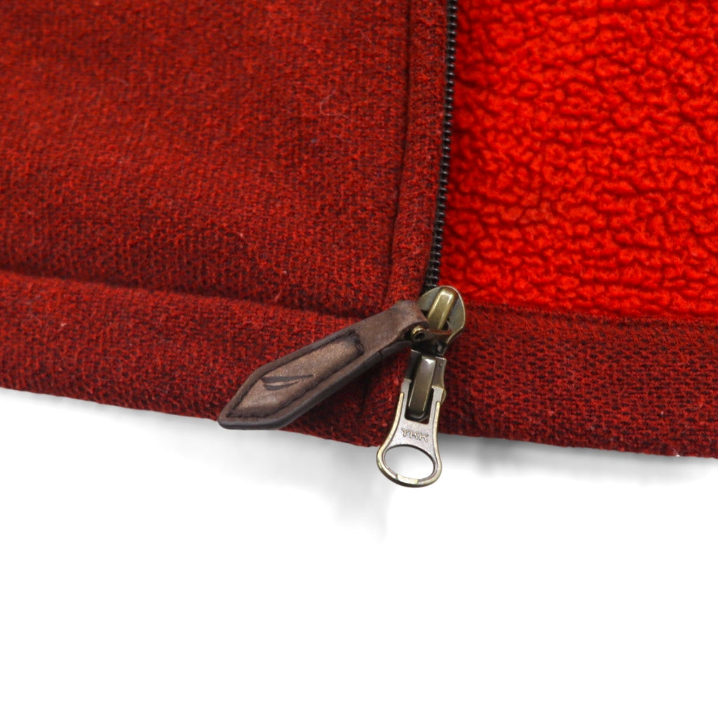 NAUTICA フルジップ フリースジャケット L レッド OUTERLITE SERIES ダブルジップ NAUTEX