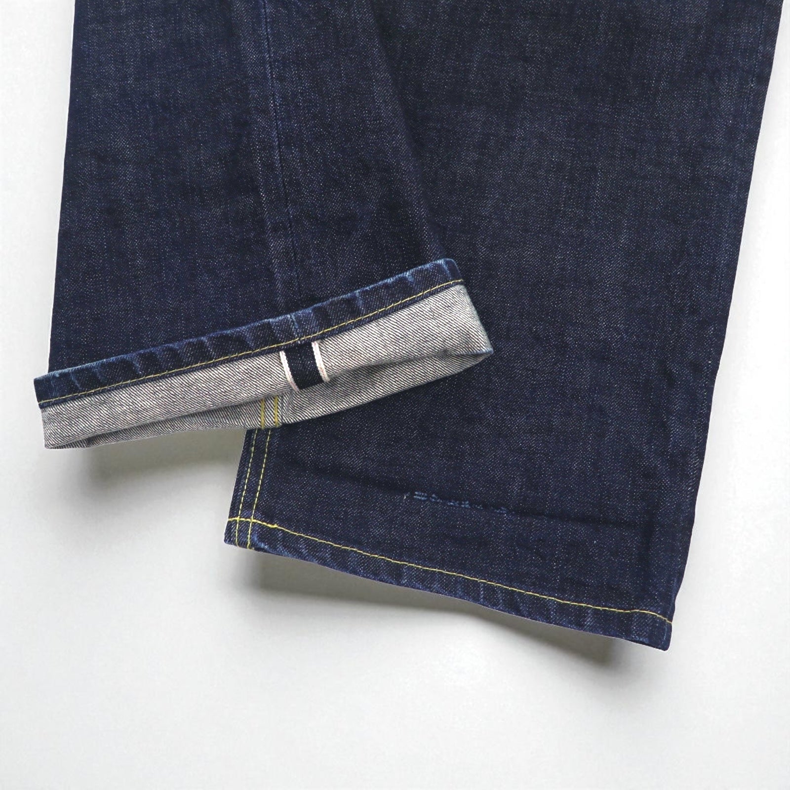 Calee Jeans dritti rigidi con cimosa, taglia XL, indaco blu, made in Japan