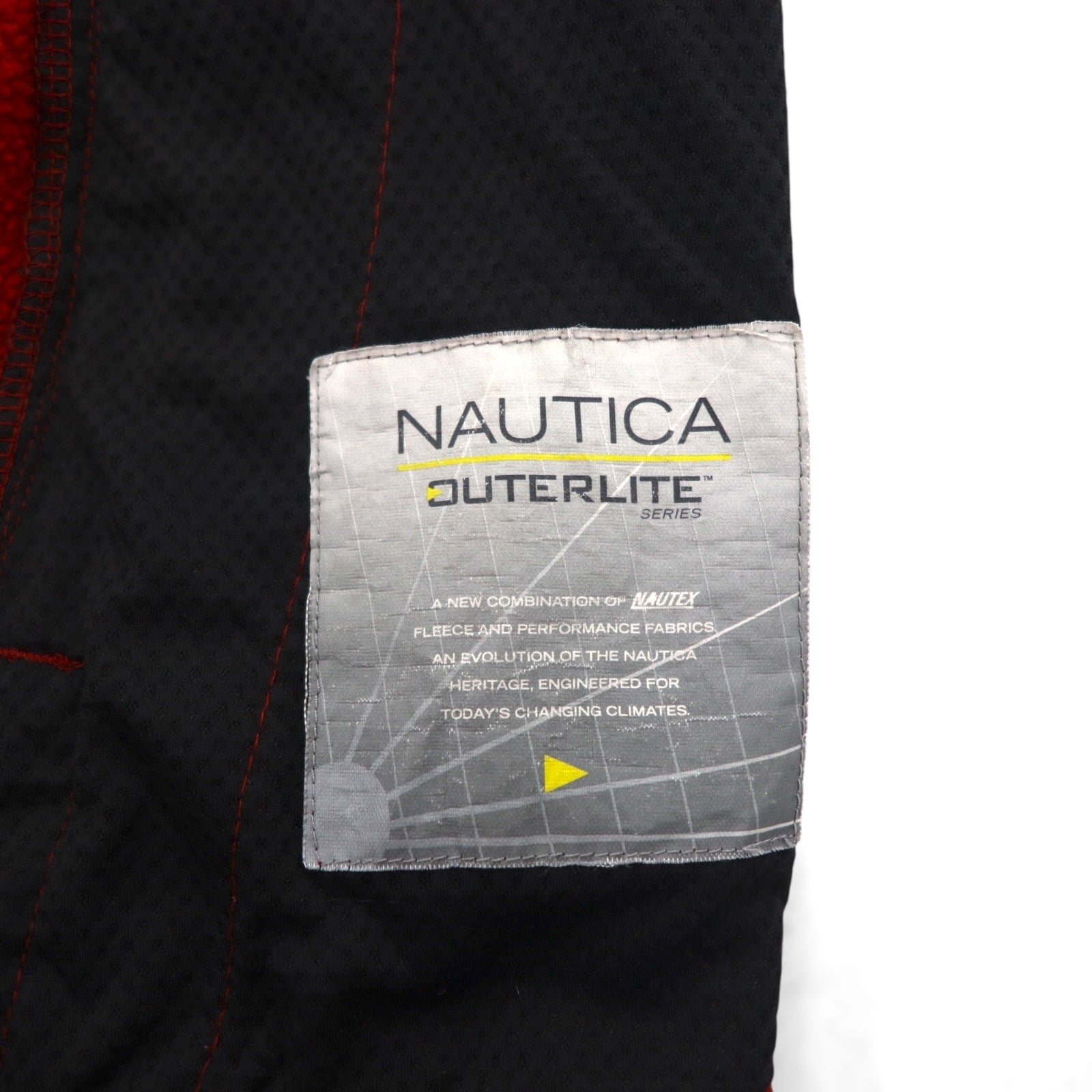 NAUTICA フルジップ フリースジャケット L レッド OUTERLITE SERIES ダブルジップ NAUTEX