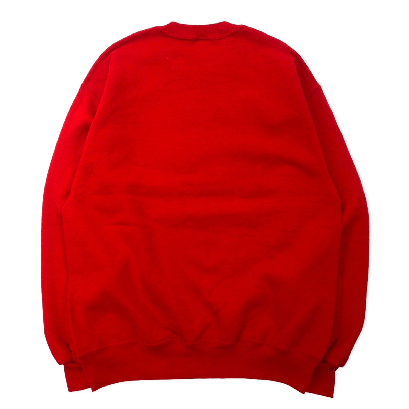 Felpa JERZEES USA 90s SUPER SWEATS ricamata universitaria L rossa cotone felpato Russell Elementary School