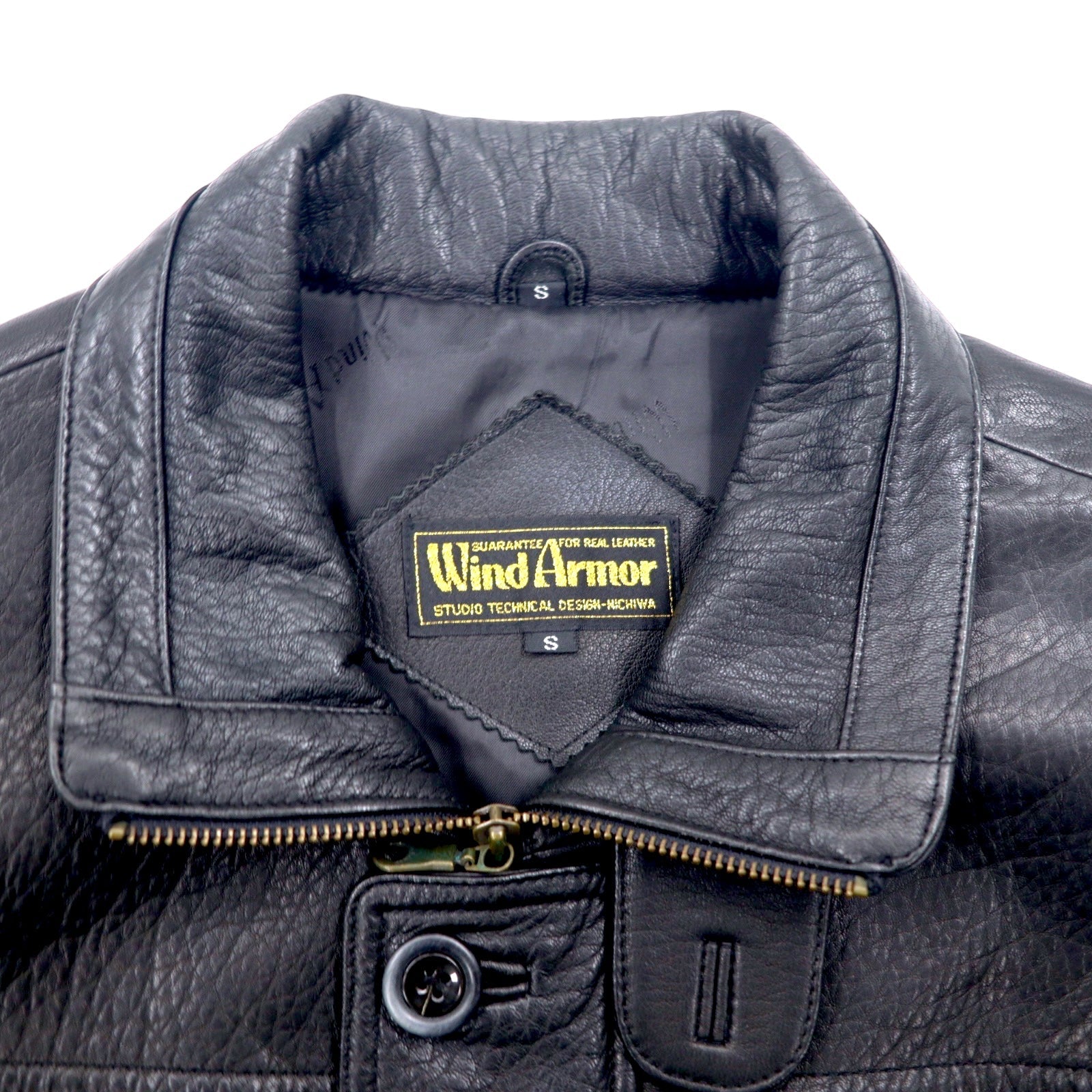 Wind Armour Car Coat in Pelle di Daino, Pelle di Cervo dal Regno Unito, Taglia L, Nero