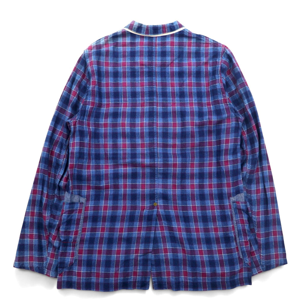 Anachronorm Tuta da Lavoro Camicia Giacca S Blu Quadretti Cotone Fatto in Giappone