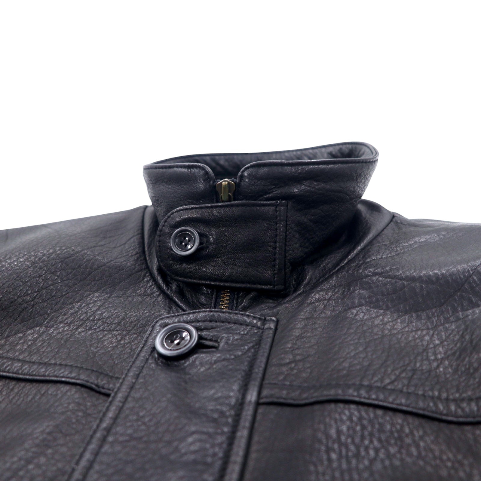 Wind Armour Car Coat in Pelle di Daino, Pelle di Cervo dal Regno Unito, Taglia L, Nero
