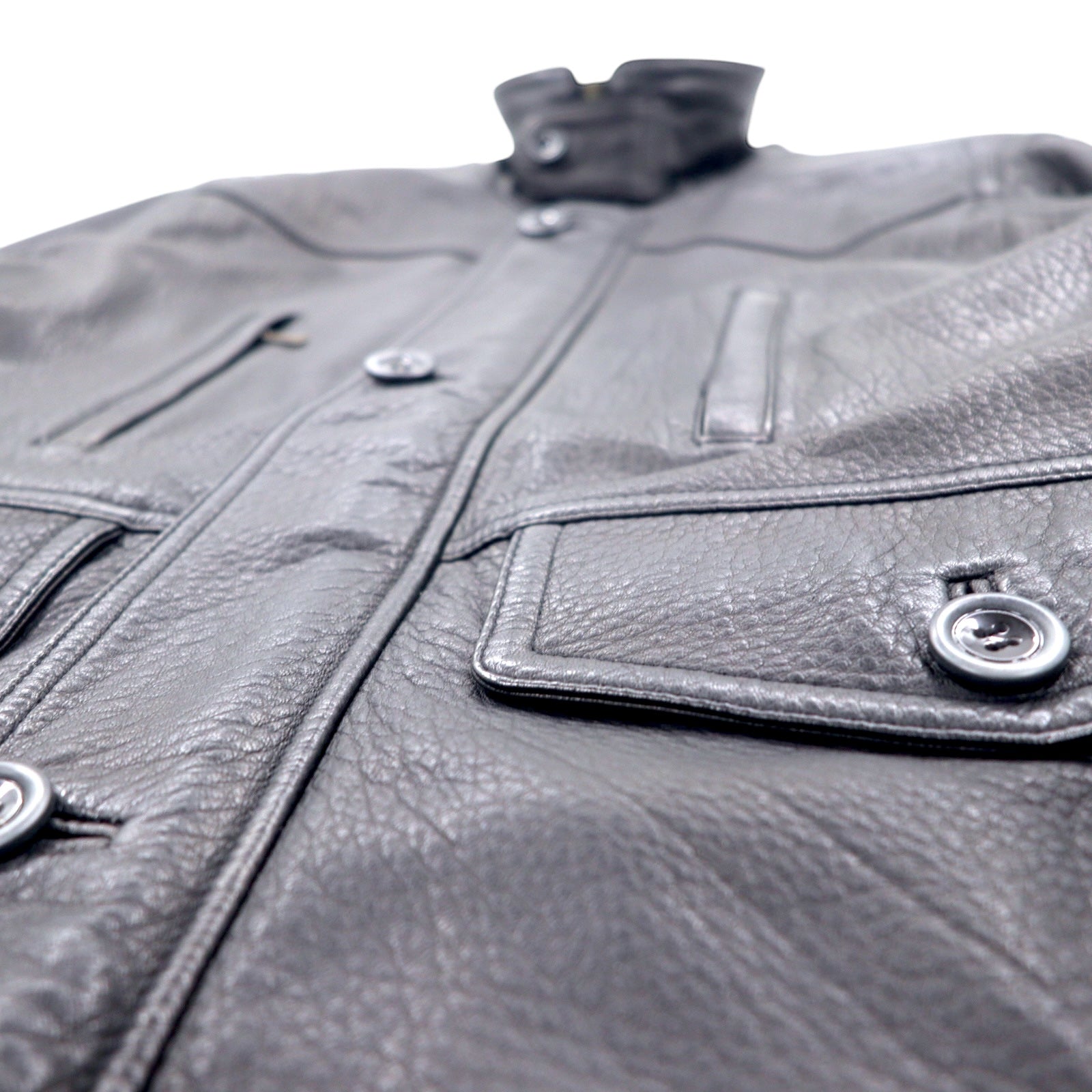 Wind Armour Car Coat in Pelle di Daino, Pelle di Cervo dal Regno Unito, Taglia L, Nero