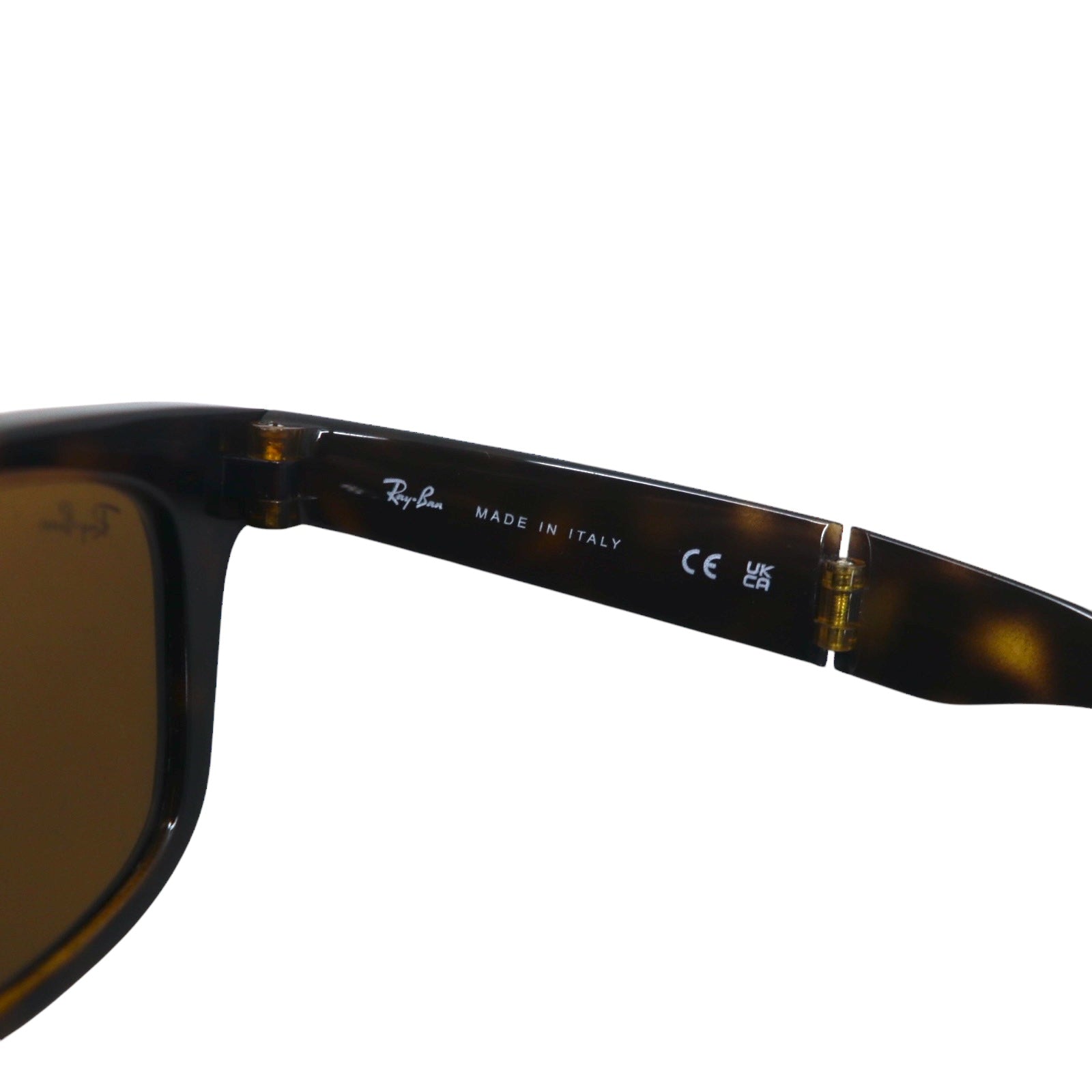 Ray-Ban Wayfarer Folding Classic, occhiali da sole marroni in tartaruga, RB4105, made in Italy
