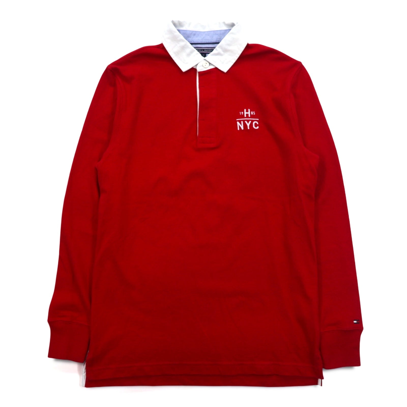 TOMMY HILFIGER Maglia rugby M Rosso Cotone Logo ricamato MW0MW06611