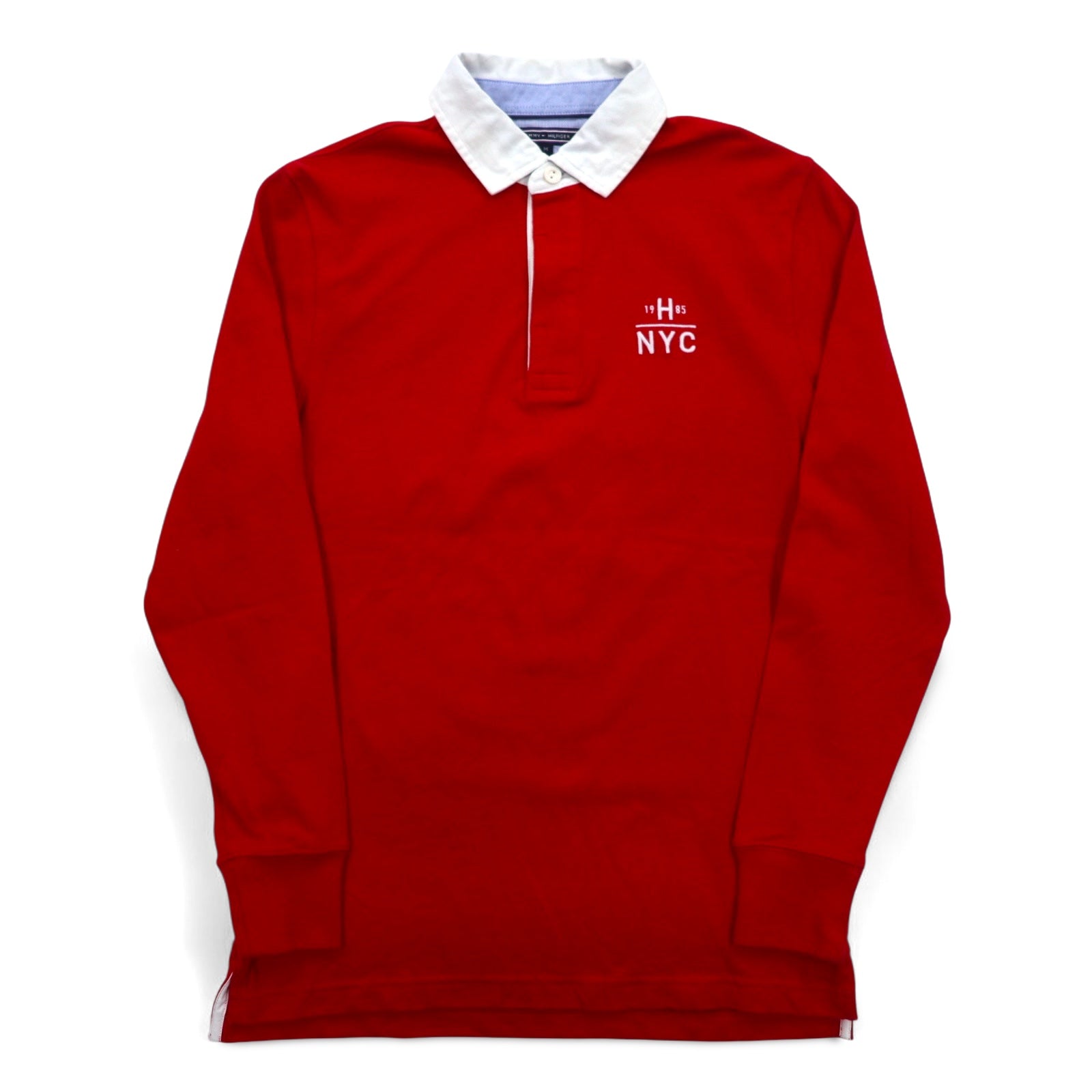 TOMMY HILFIGER Maglia rugby M Rosso Cotone Logo ricamato MW0MW06611