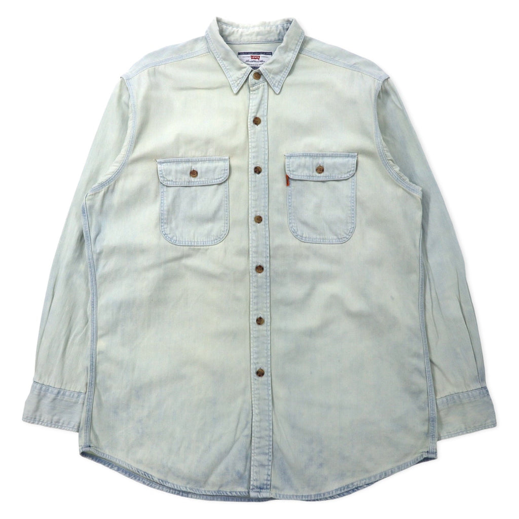Levi's 90年代 アイスウォッシュ デニムシャツ L ブルー コットン オレンジタブ