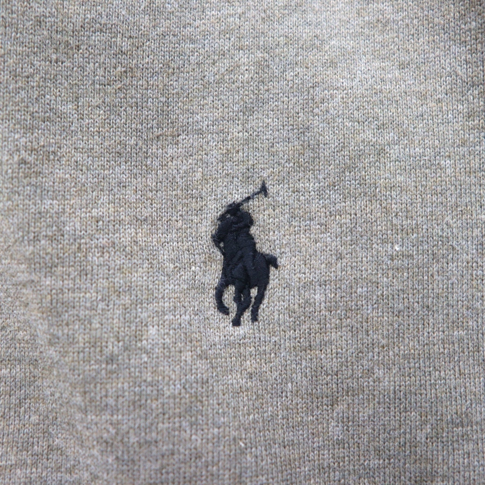 POLO RALPH LAUREN felpa con cappuccio full zip reverse weave XL grigio kaki ricamo piccolo pony