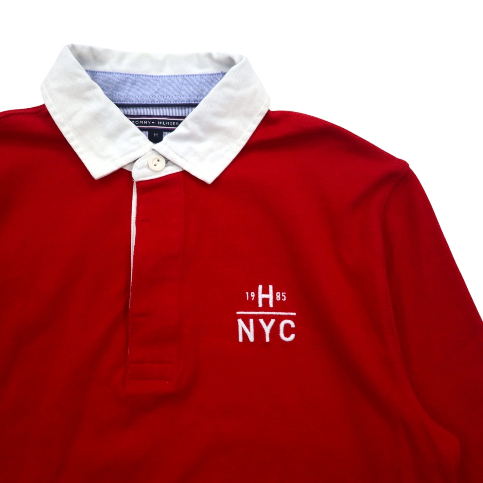TOMMY HILFIGER Maglia rugby M Rosso Cotone Logo ricamato MW0MW06611