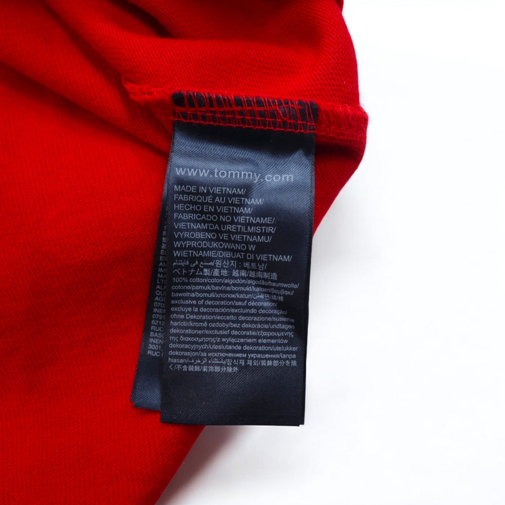 TOMMY HILFIGER Maglia rugby M Rosso Cotone Logo ricamato MW0MW06611