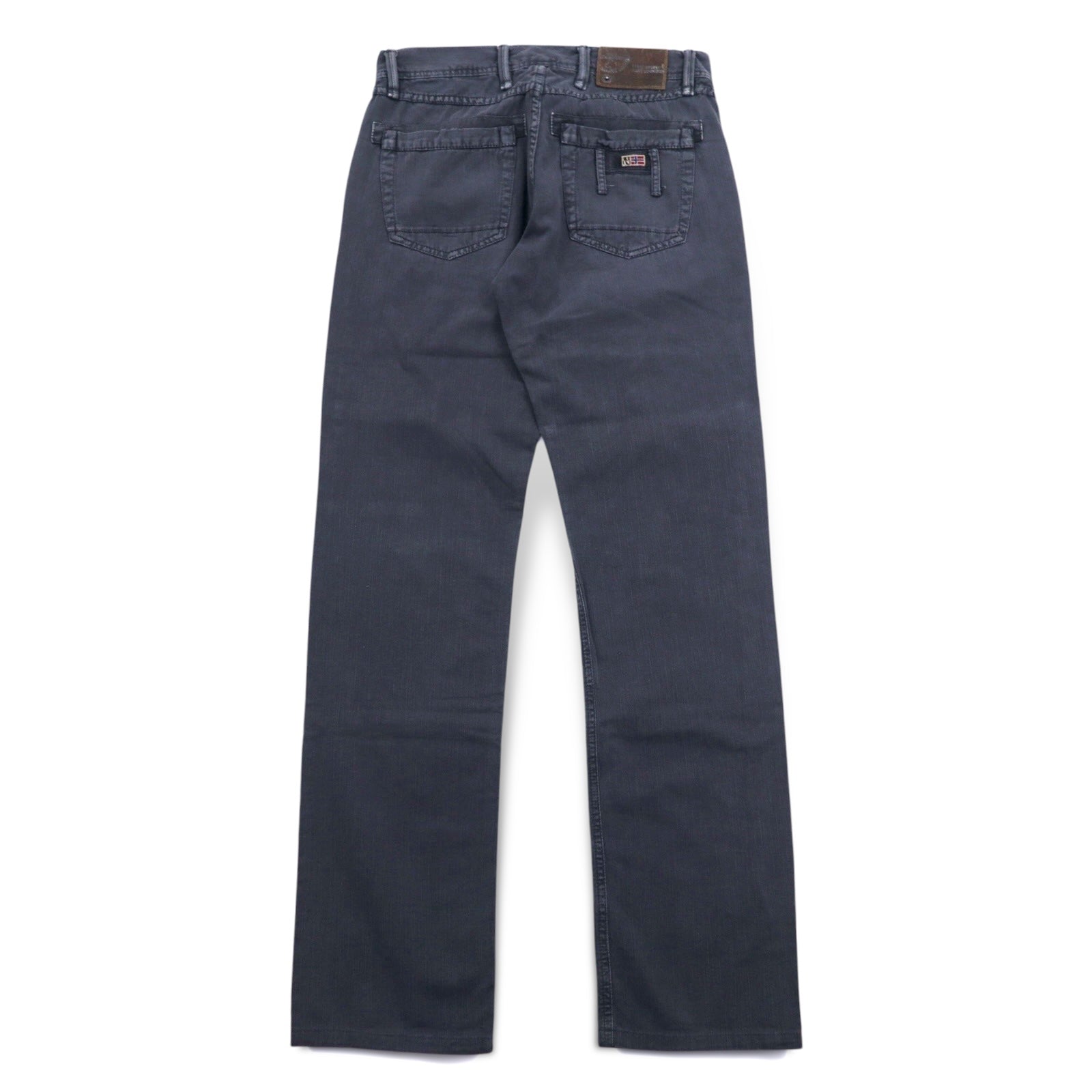 NAPAPIJRI Pantaloni in denim neri, taglia M, dritti, grigi, made in Romania N0YUNUH89