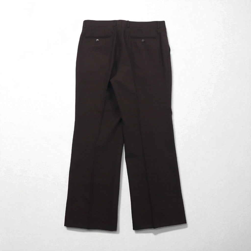 LANVIN completo doppiopetto con revers a punta, blazer, taglia L, marrone scuro, in lana, bottoni in metallo, taglio ampio