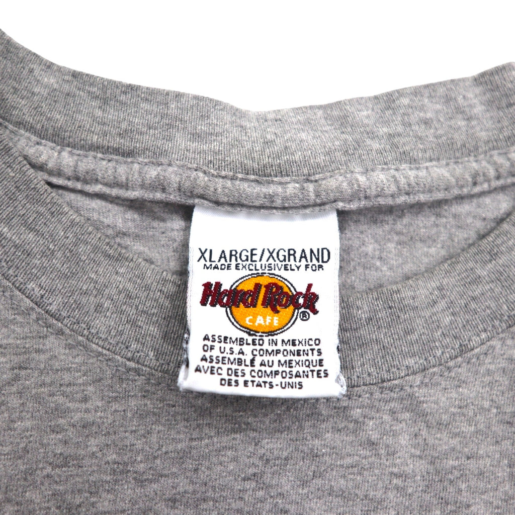 T-shirt Hard Rock Cafe anni '90 con stampa logo, XL, grigia, cotone, GATLINBURG, made in Mexico