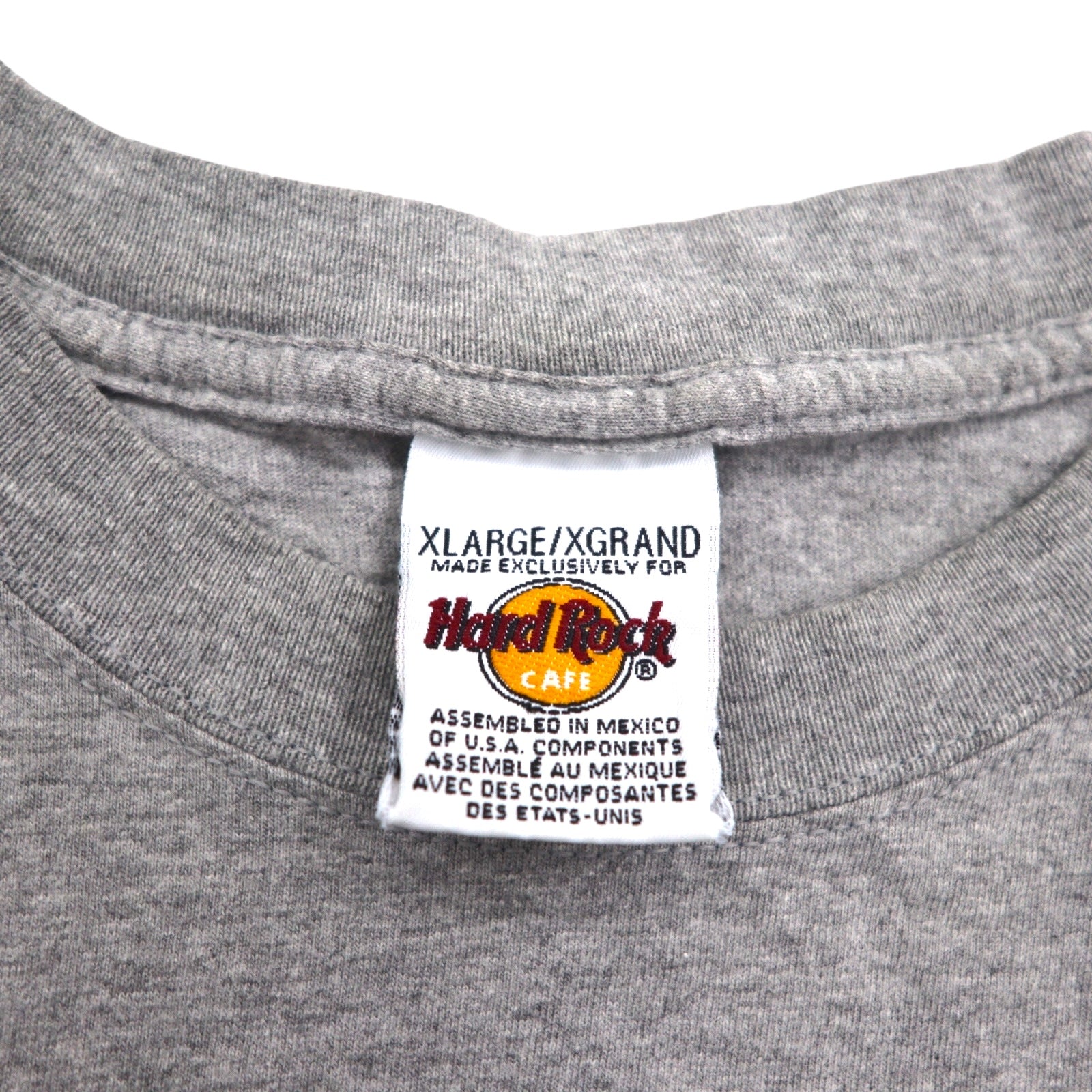 T-shirt Hard Rock Cafe anni '90 con stampa logo, XL, grigia, cotone, GATLINBURG, made in Mexico