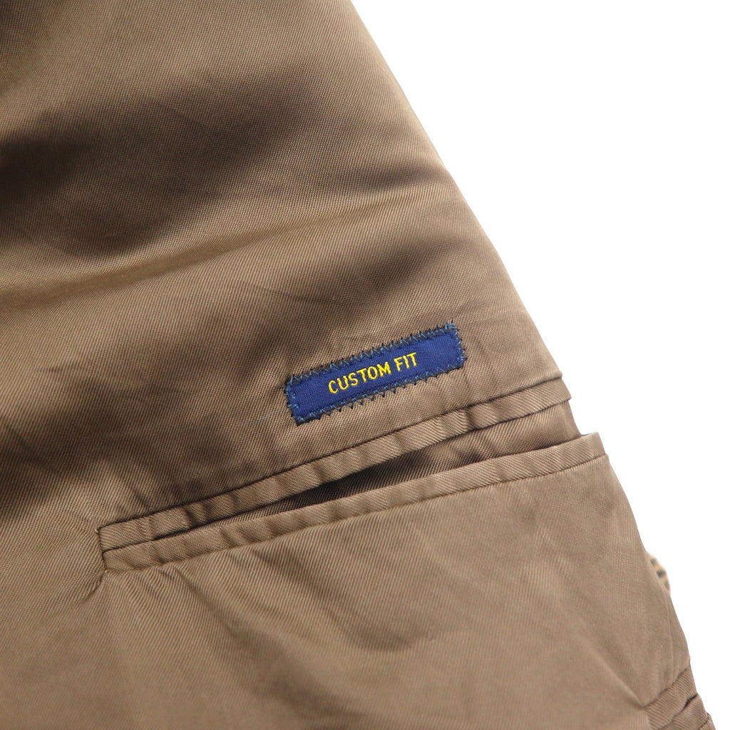 POLO RALPH LAUREN Giacca sartoriale 2 bottoni L Marrone Lana a quadri Fabbricato in Slovacchia CUSTOM FIT