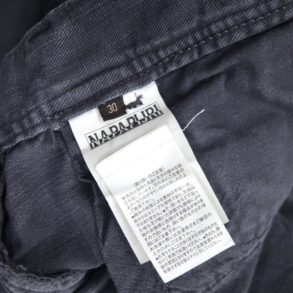 NAPAPIJRI Pantaloni in denim neri, taglia M, dritti, grigi, made in Romania N0YUNUH89