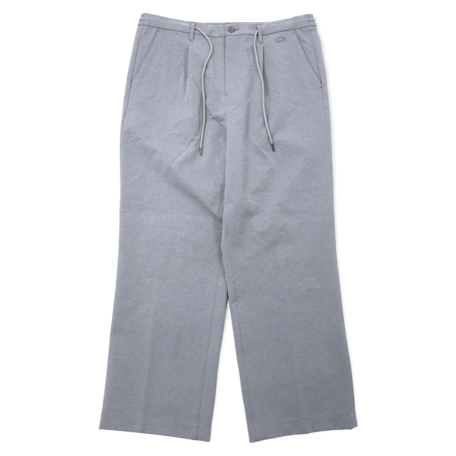 LACOSTE Pantaloni dritti elasticizzati easy-pants 46 grigio poliestere RELAXED FIT HH073EL