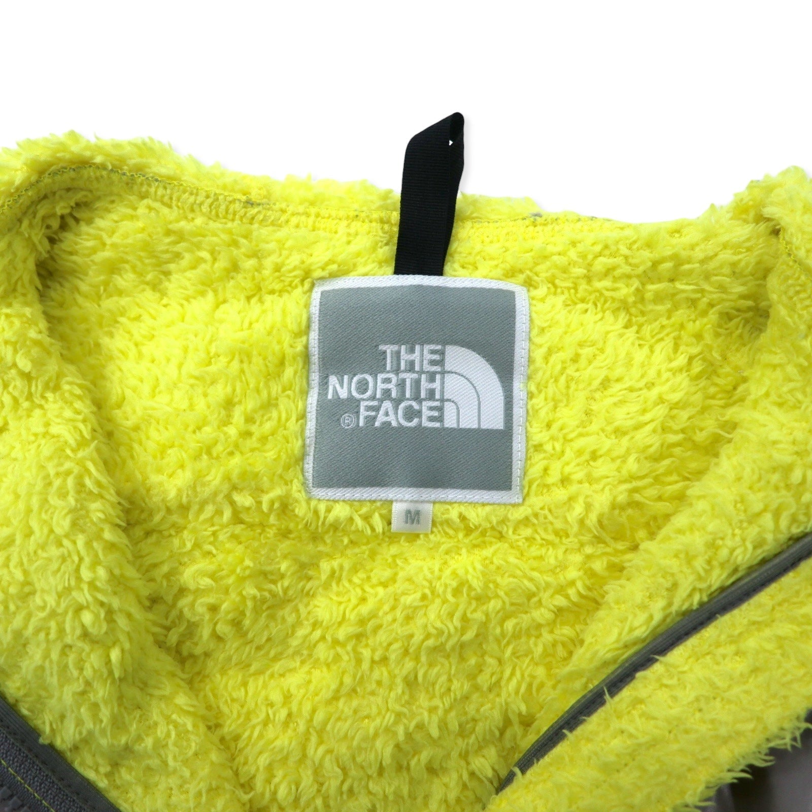 THE NORTH FACE Denali Hoodie Pile Sherpa M Giallo Poliestere Logo Ricamato NAW45003