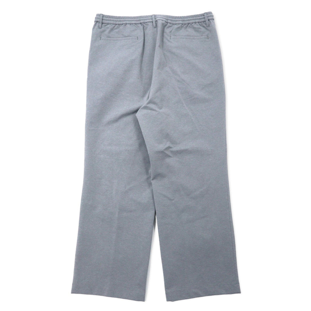 LACOSTE ストレッチ ストレート トラウザーズ イージーパンツ 46 グレー ポリエステル RELAXED FIT HH073EL