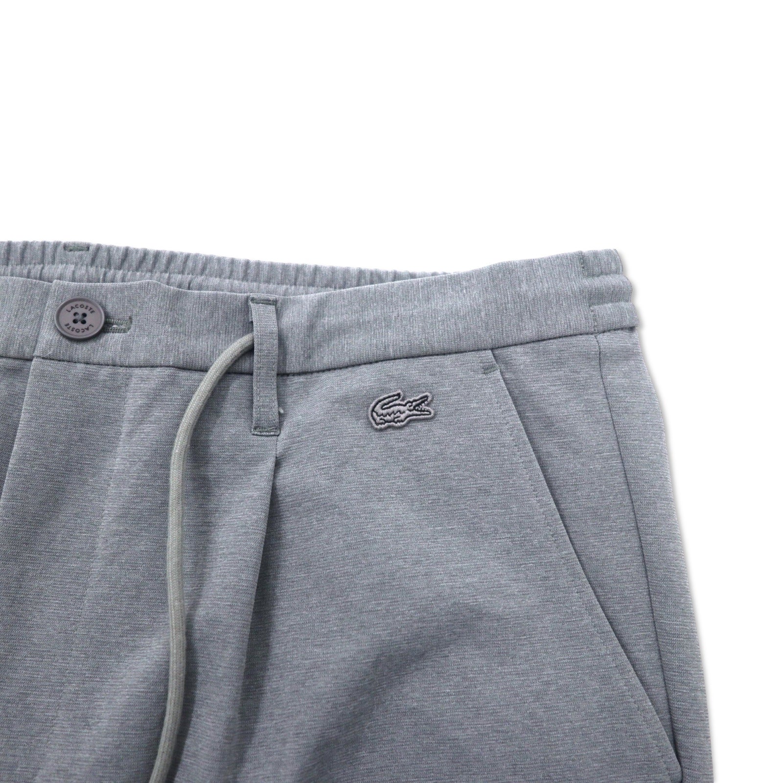 LACOSTE Pantaloni dritti elasticizzati easy-pants 46 grigio poliestere RELAXED FIT HH073EL