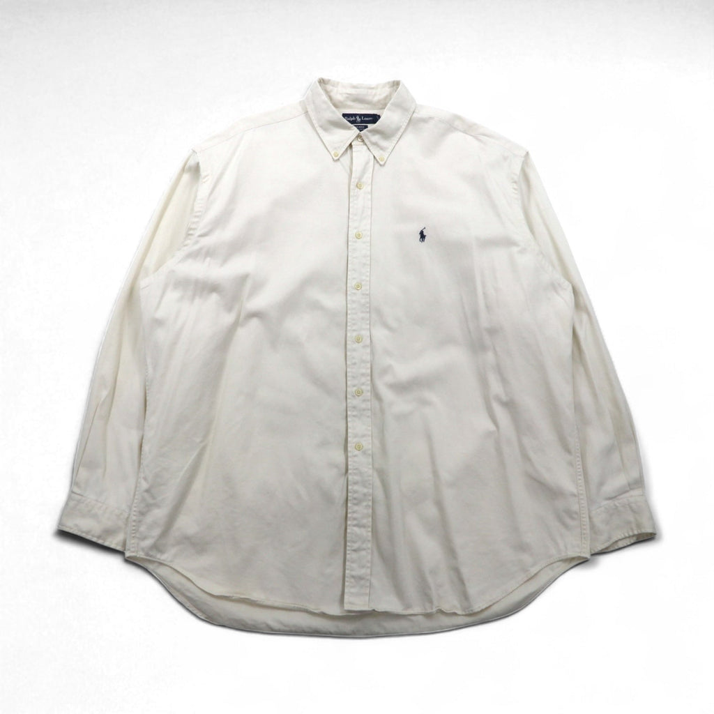 Ralph Lauren 90年代 BLAIRE オックスフォード ボタンダウンシャツ 2XL ホワイト スモールポニー刺繍 ビッグサイズ