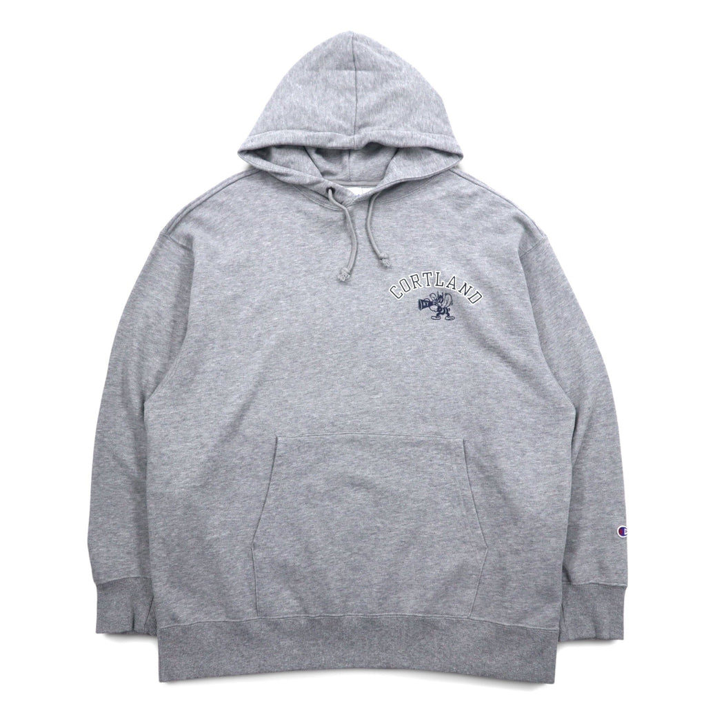 Champion Felpa pullover con cappuccio XL Grigio Cotone Stampa posteriore CORTLAND C8-U112