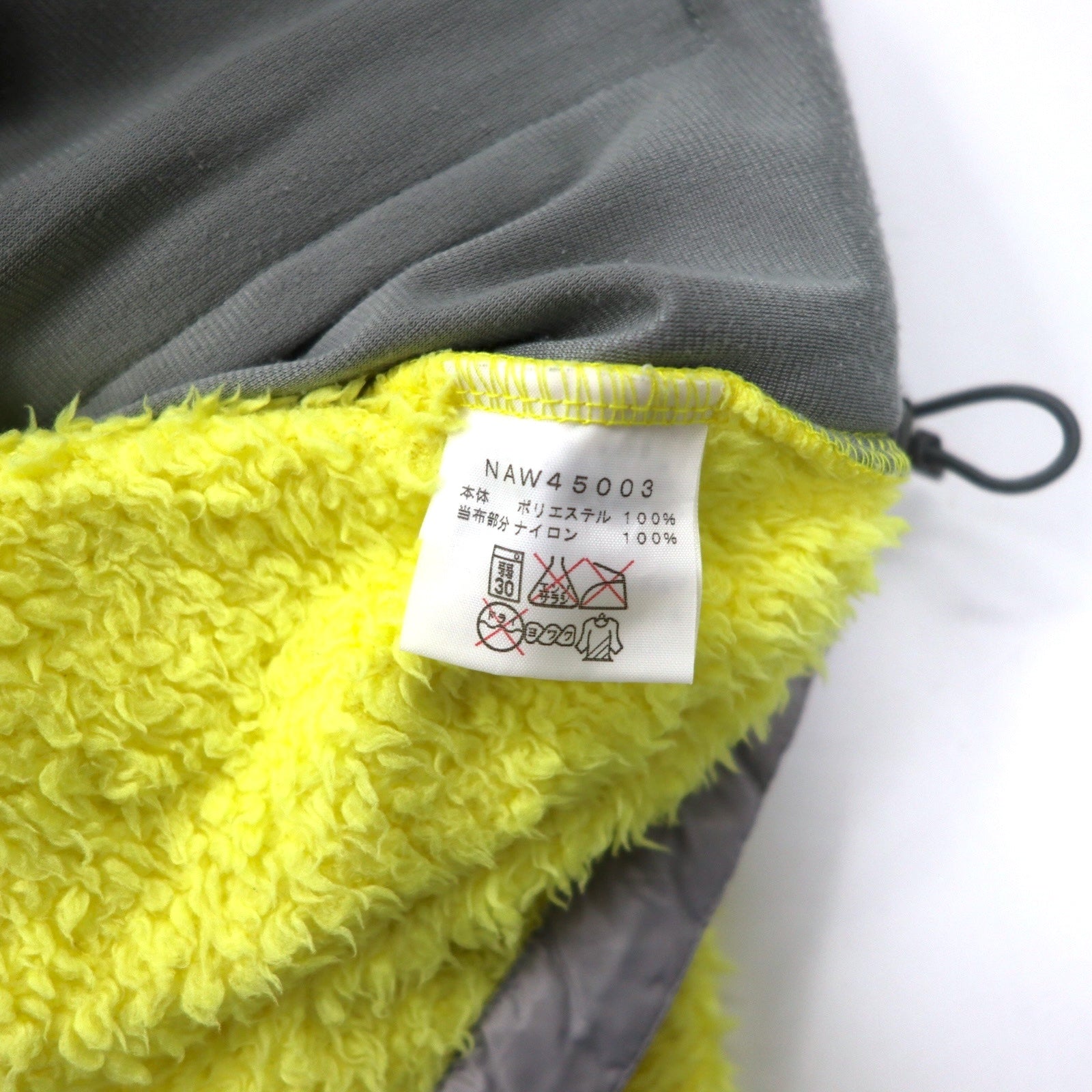 THE NORTH FACE Denali Hoodie Pile Sherpa M Giallo Poliestere Logo Ricamato NAW45003