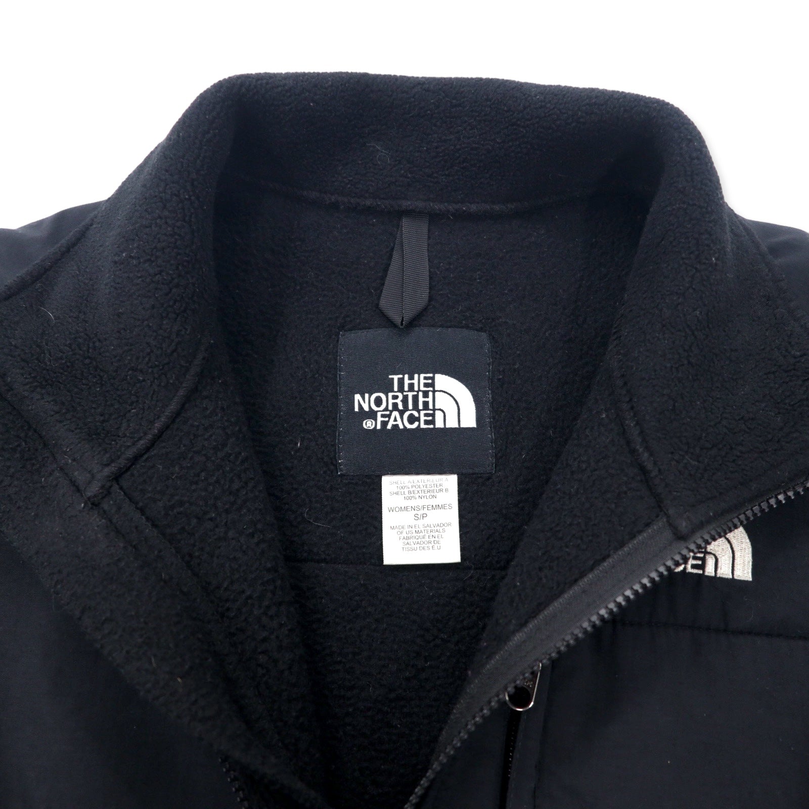 THE NORTH FACE デナリジャケット POLARTEC フリース S ブラック ポリエステル ロゴ刺繍
