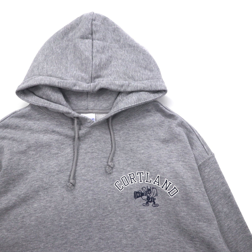 Champion Felpa pullover con cappuccio XL Grigio Cotone Stampa posteriore CORTLAND C8-U112