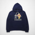 Polo Ralph Lauren タイガー フロッキー プリント パーカー M ネイビー 前V カンガルーポケット