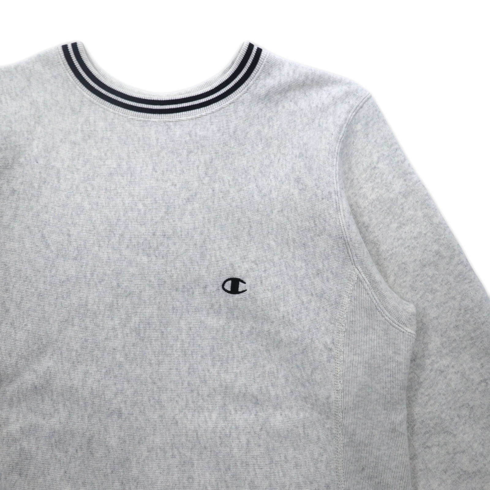 Champion Reverse Weave, felpa con bordo a costine, taglia M, grigio, etichetta blu, riedizione C3-G029