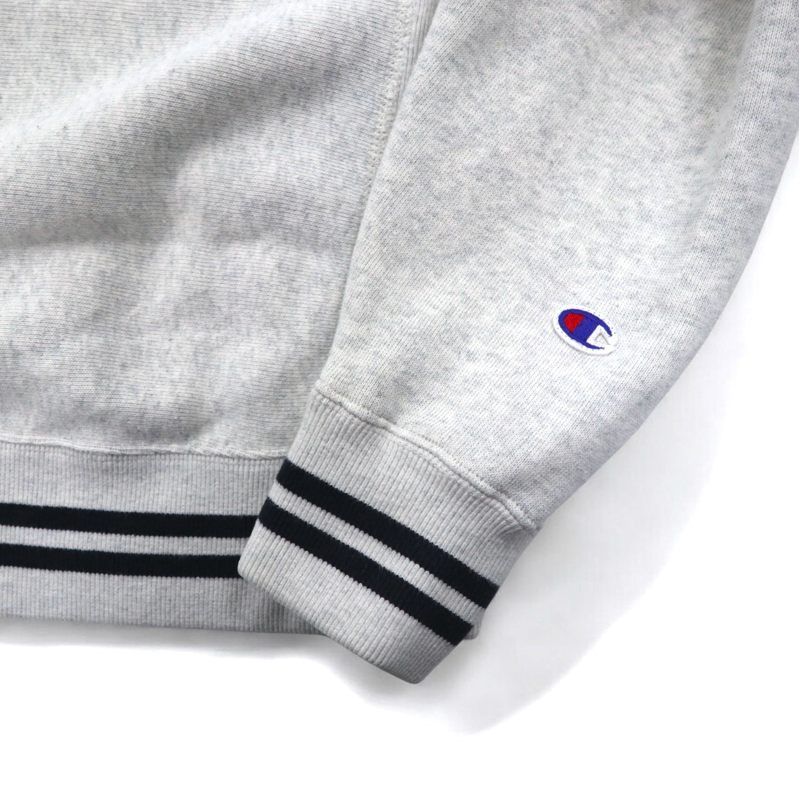 Champion Reverse Weave, felpa con bordo a costine, taglia M, grigio, etichetta blu, riedizione C3-G029