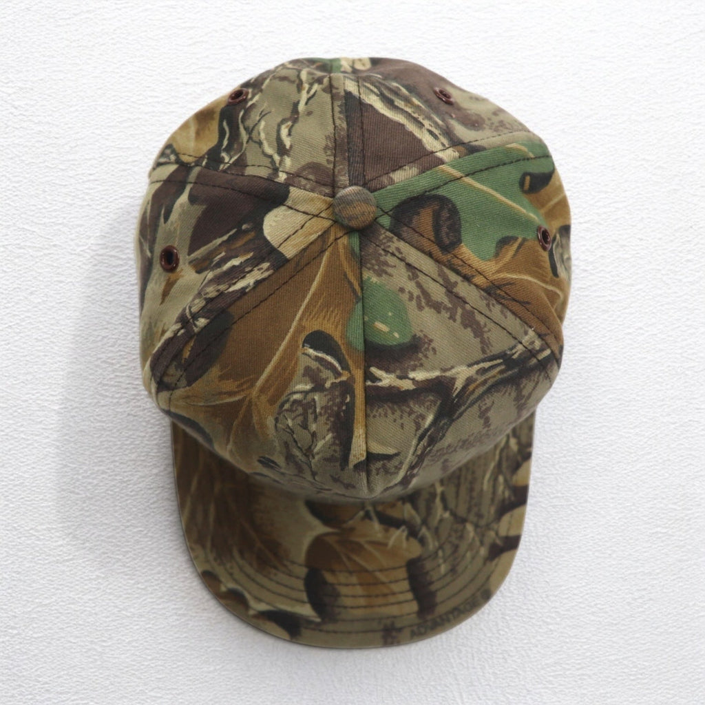 Cappellino da baseball outdoor ADVANTAGE, anni '90, Made in USA, motivo mimetico RealTree, taglia unica, con chiusura a scatto, colore kaki, in cotone