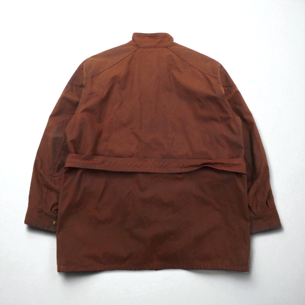 Giacca da motociclista Belstaff Roadmaster oliata, taglia XL, colore marrone, fodera a quadri, con cintura