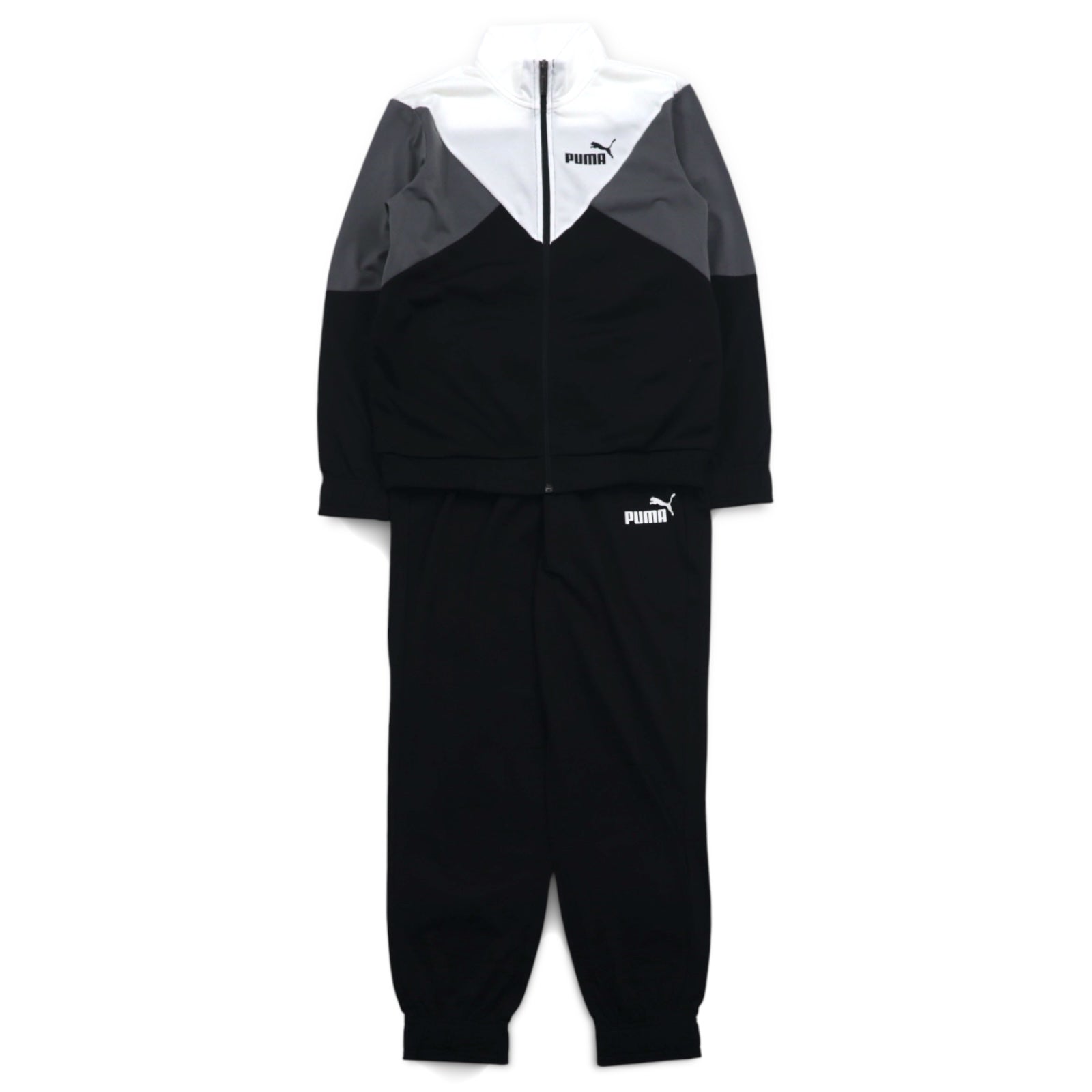 PUMA Tuta sportiva giacca e pantaloni taglia M, colore nero/bianco 585316-01