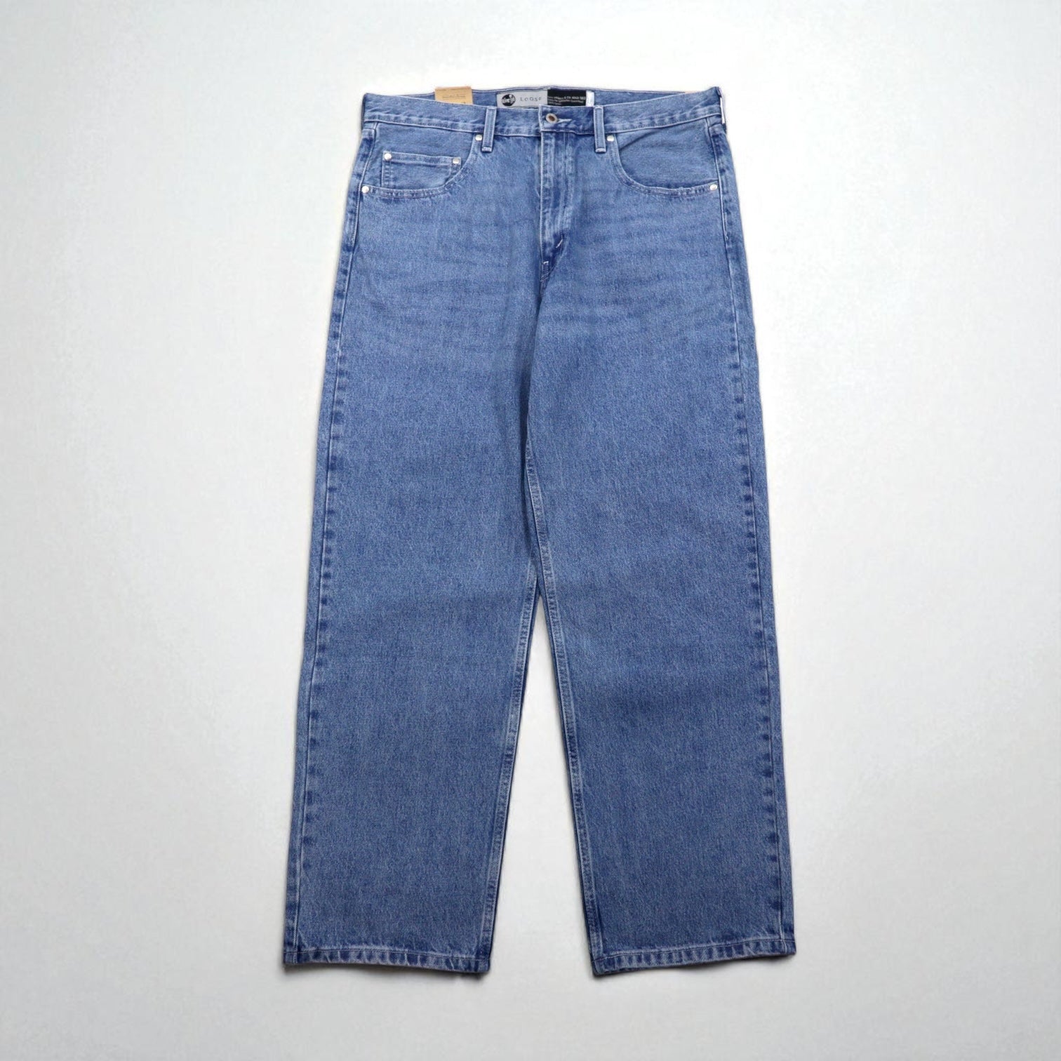 Levi's Silver Tab Loose Fit Baggy Tapered Jeans XL LOOSE Indigo Blue A3421-0001 Nuovo