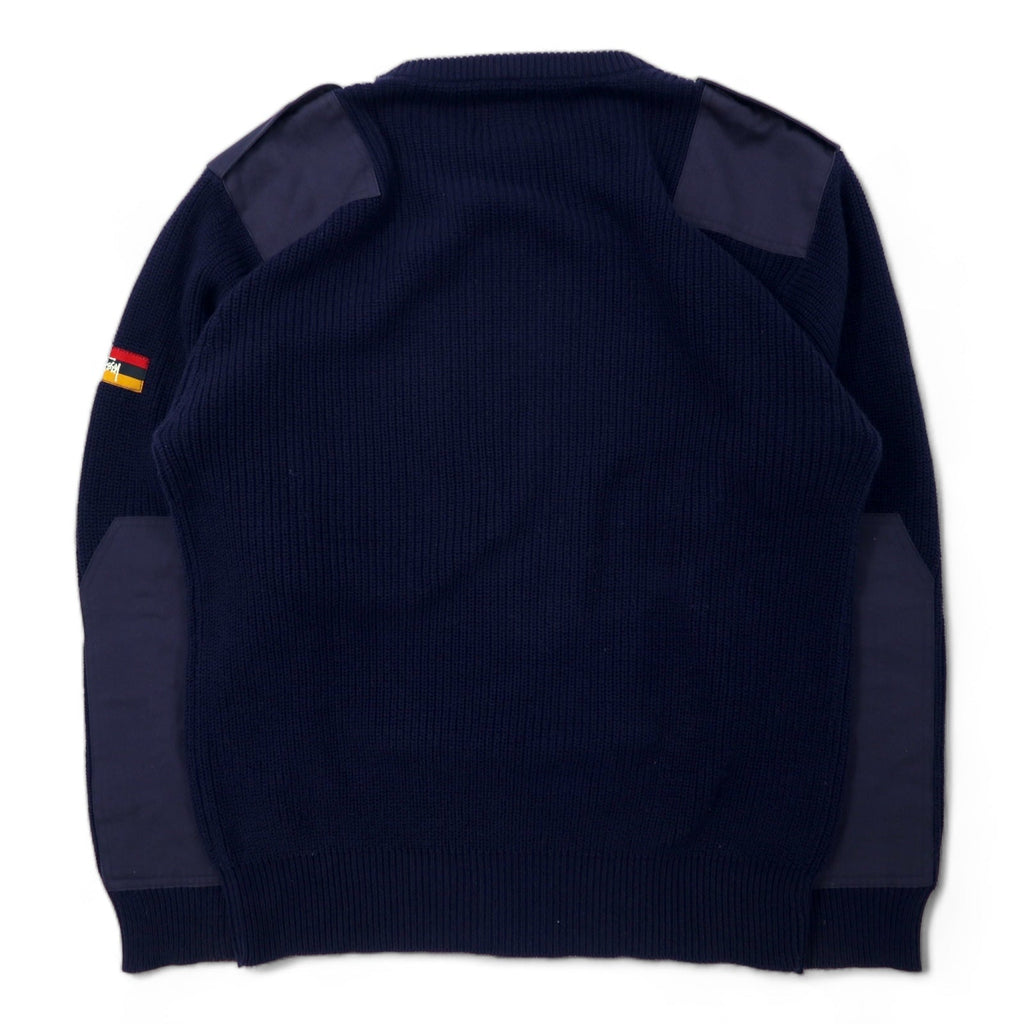 Stussy anni '90 maglione militare "Commando" taglia L, cotone, blu navy, etichetta blu, taglia oversize