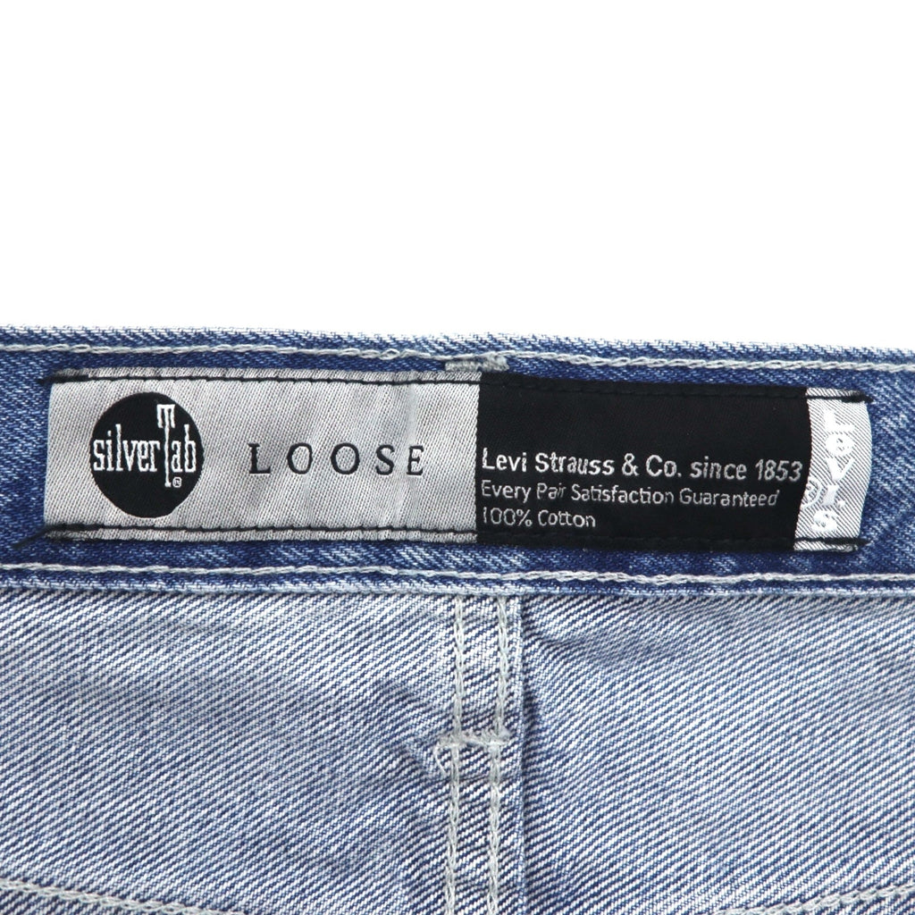 Levi's Silver Tab Loose Fit Baggy Tapered Jeans XL LOOSE Indigo Blue A3421-0001 Nuovo