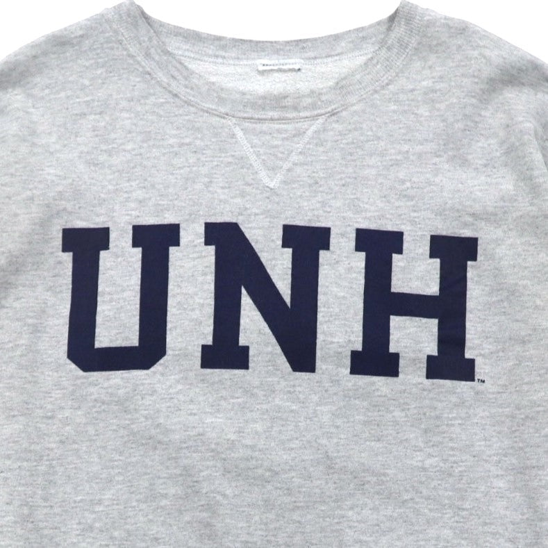 Champion felpa da college con stampa L grigia cotone UNH