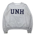Champion felpa da college con stampa L grigia cotone UNH