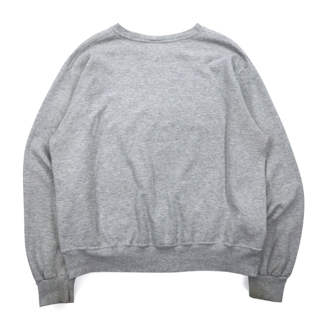 Champion felpa da college con stampa L grigia cotone UNH