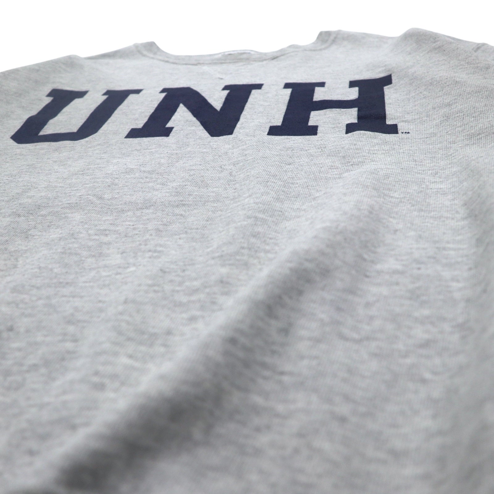 Champion felpa da college con stampa L grigia cotone UNH