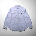 Ralph Lauren 90年代 ビッグポニー刺繍 CLASSIC FIT オックスフォード ボタンダウンシャツ XL ブルー コットン