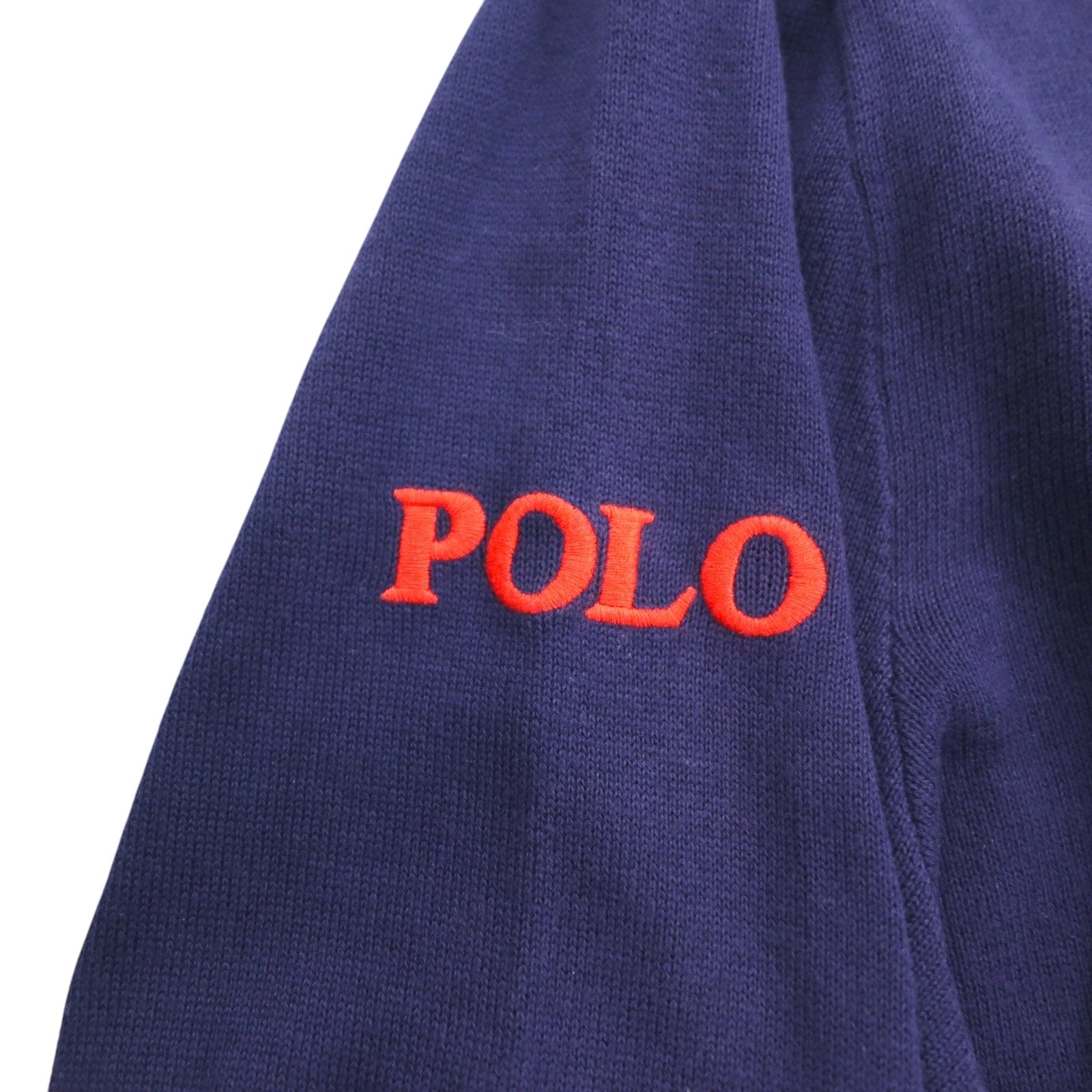 POLO GOLF RALPH LAUREN Maglione in cotone con scollo a V Taglia L Blu navy con logo ricamato Royal St George's