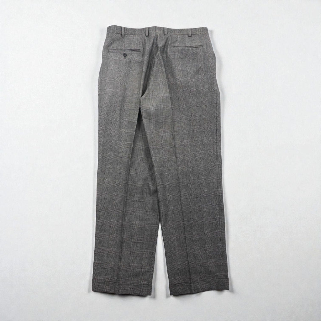 Brooks Brothers 2B セットアップ スーツ L グレンチェック ウール 2タック ワイド センタープレス