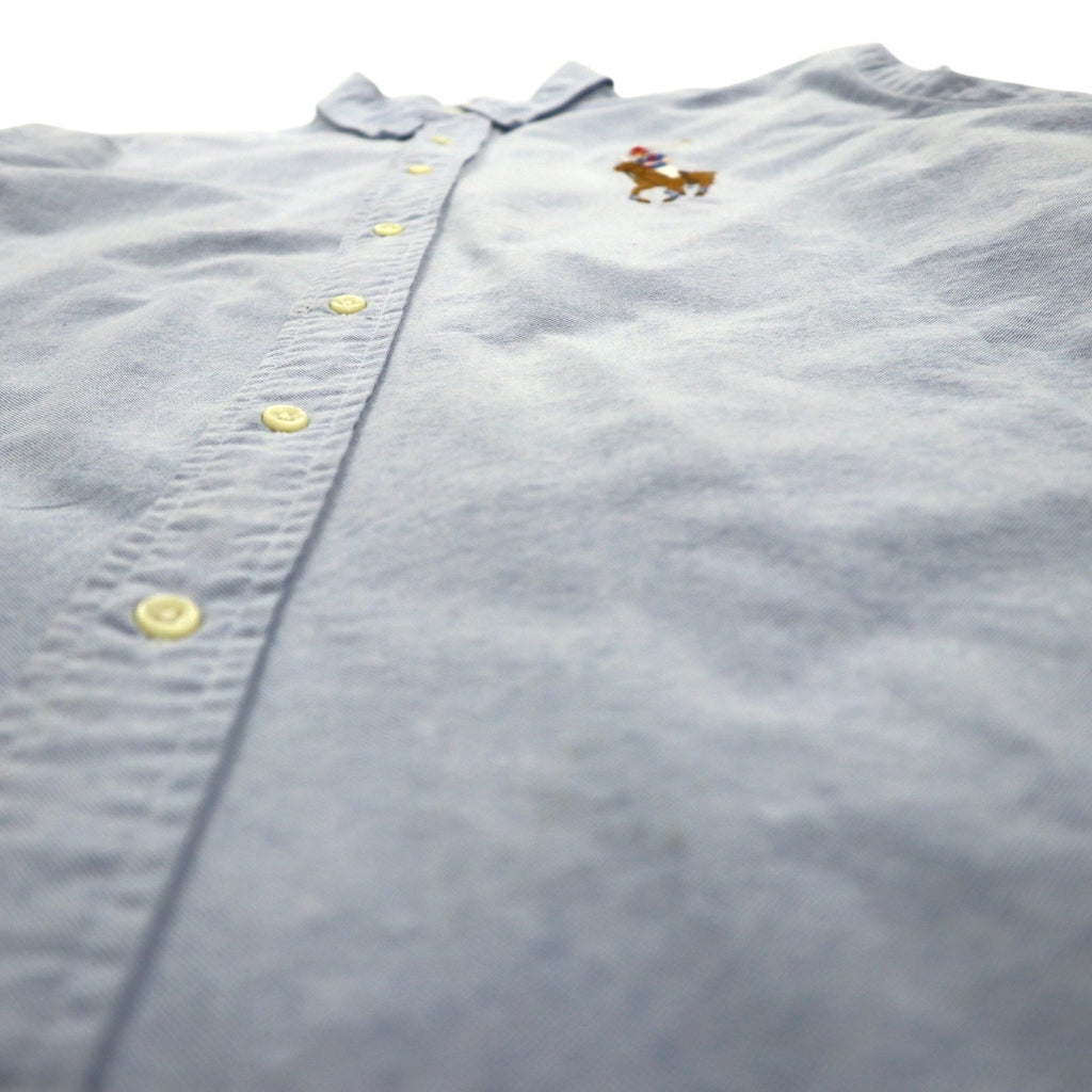 Ralph Lauren 90年代 ビッグポニー刺繍 CLASSIC FIT オックスフォード ボタンダウンシャツ XL ブルー コットン