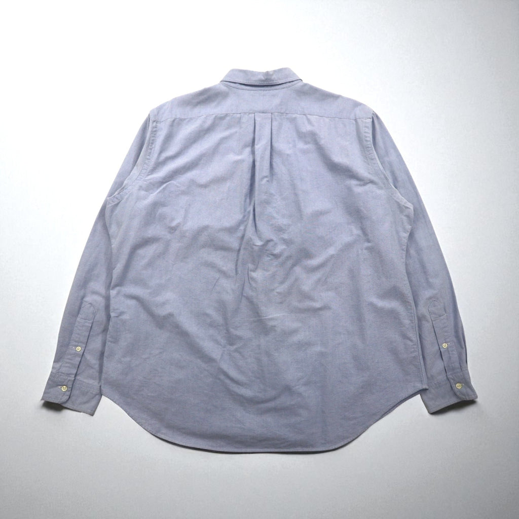 Ralph Lauren 90年代 ビッグポニー刺繍 CLASSIC FIT オックスフォード ボタンダウンシャツ XL ブルー コットン