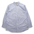 L.L.Bean シアサッカー ボタンダウンシャツ L ブルー ストライプ コットン TRADITIONAL FIT 242318
