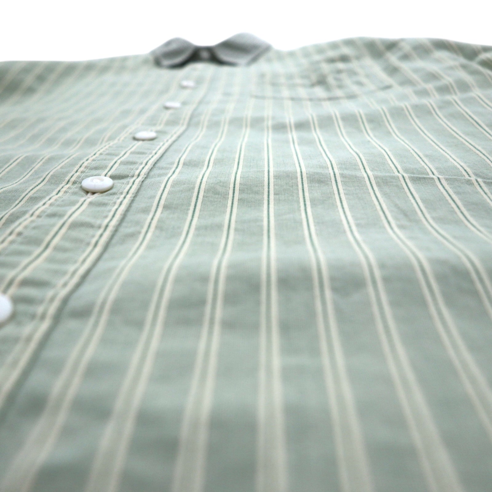 RRL DOUBLE RL RALPH LAUREN Camicia Cleric S Verde a Righe Sottogola